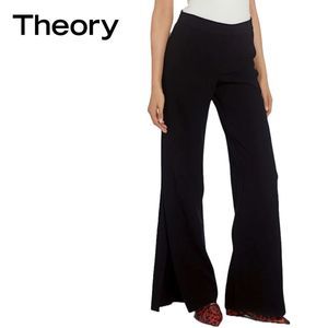 Women's Theory Admiral Crepe High Slit Pants Black | Color: Black | Sz: 4